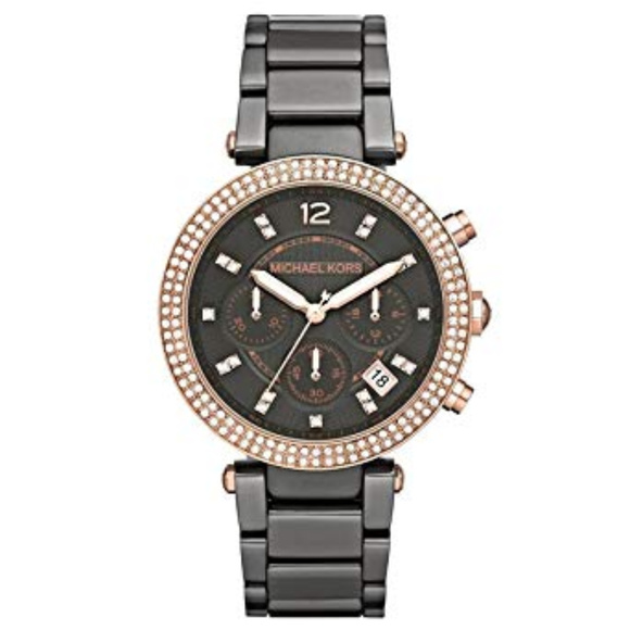 MICHAEL KORS Women\'s Gunmetal Swarovski Watch